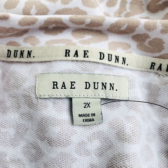 NWT RAE DUNN Womens FOOTBALL MAMA Sweatshirt Top Leopard Print Plus Size 2X - Picture 6 of 11